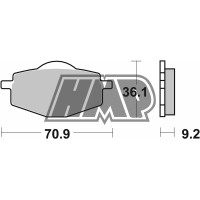 Pastilhas travão GILERA 250 OREGON / YAMAHA IT / RT / TT-R / TY / WR / XT / YFM / YFZ / YTZ / YZ / 125 / 180 / 200 / 225 / 250 / 350 / 500 / 575HF - SBS